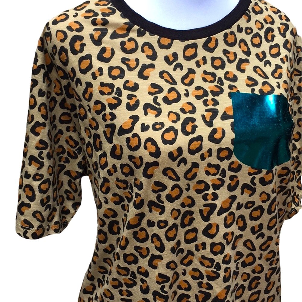 4/$20! Mud Pie Leopard Print Shirt